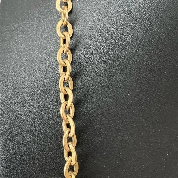 J. Crew Gold Tone & Rhinestone Necklace 20” B19 - Picture 4 of 5